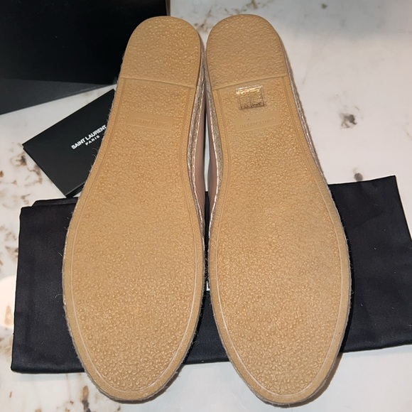 NIB Saint Laurent YSL Logo Espadrille NUDE | size 42 - Picture 6 of 7